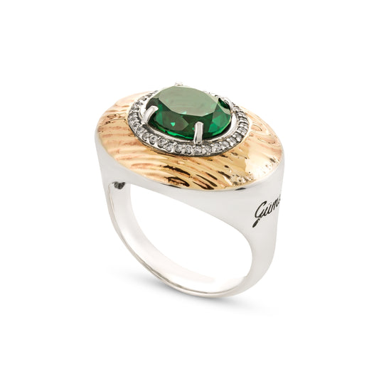 Anel Vallena verde turmalina