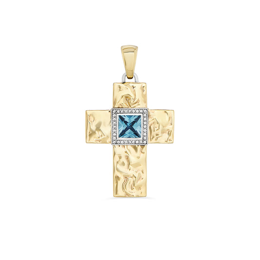 Aquamarine blue Thalocross cross